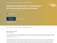 Mechanics of Materials I: Fundamentals of Stress & Strain and Axial Loading