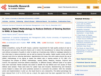 Applying DMAIC Methodology to Reduce Defects of Sewing Section in RMG: A Case Study