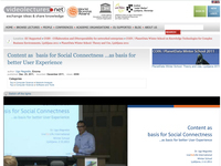 Content as basis for Social Connectness …as basis for better User Experience