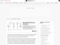 Parallel RLC Circuit Analysis
