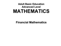 Advanced level mathematics : financial mathematics