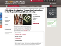 Ethical Practice: Leading through Professionalism, Social Responsibility, and System Design