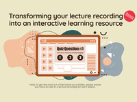 Workshop: Transforming your lecture recording into an interactive learning resource (Part II)