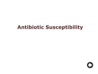 Antibiotic Susceptibility