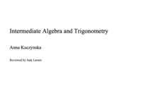 Intermediate algebra and trigonometry