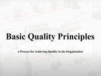 Basic Quality Principles: Process for Achieving Quality in an Organization