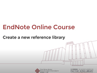 EndNote - Create a new EndNote reference library