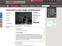 Introduction to Urban Design and Development