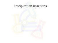 Precipitation Reactions