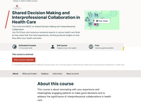Shared Decision Making and Interprofessional Collaboration in Health Care