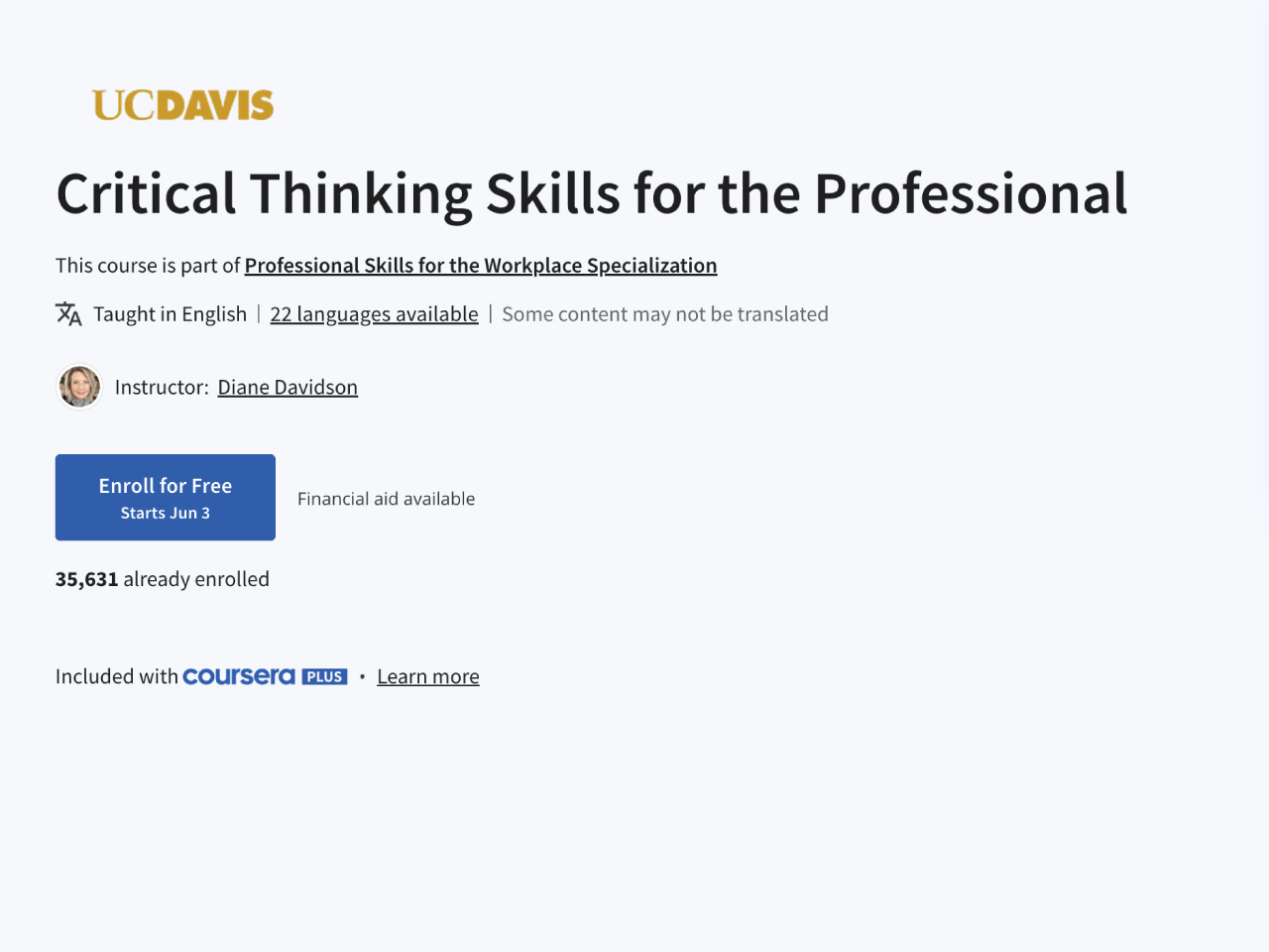 Critical Thinking Skills for the Professional