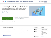 Incorporating Renewable Energy in Electricity Grids