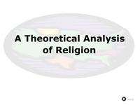 A Theoretical Analysis of Religion