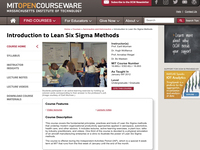 16.660J Introduction to Lean Six Sigma Methods (MIT)