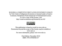 Building a competitive First Nation investment climate