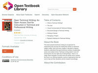 Open Technical Writing: An Open-Access Text for Instruction in Technical and Professional Writing