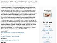 Education and career planning open course