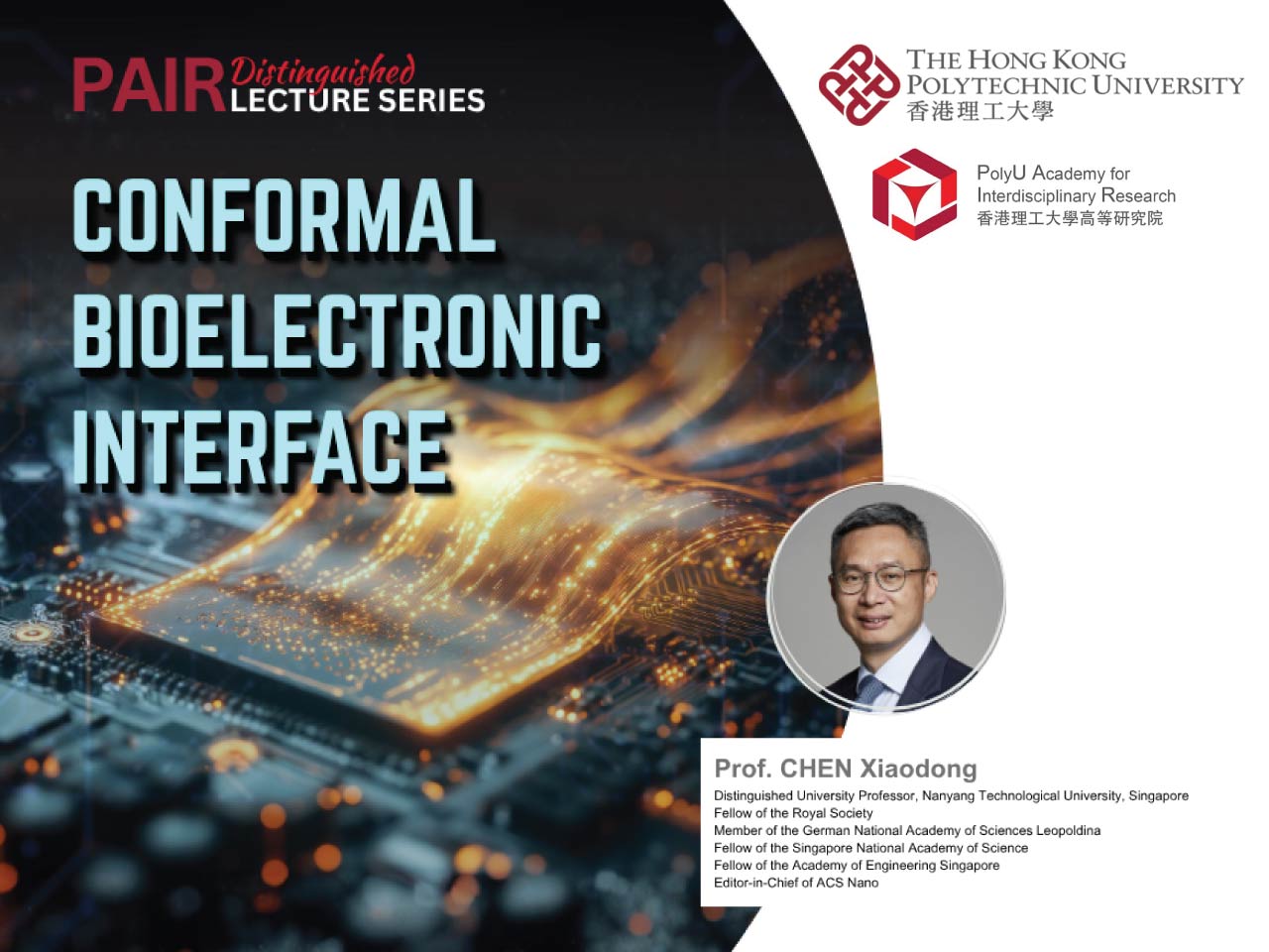 PAIR Distinguished Lecture : Conformal Bioelectronic Interface