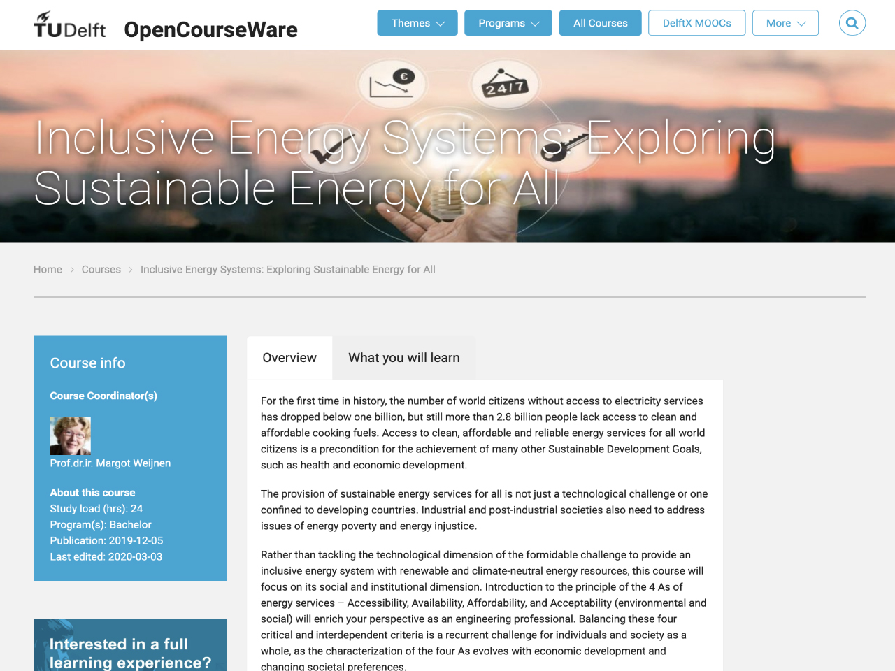 Inclusive Energy Systems: Exploring Sustainable Energy for All