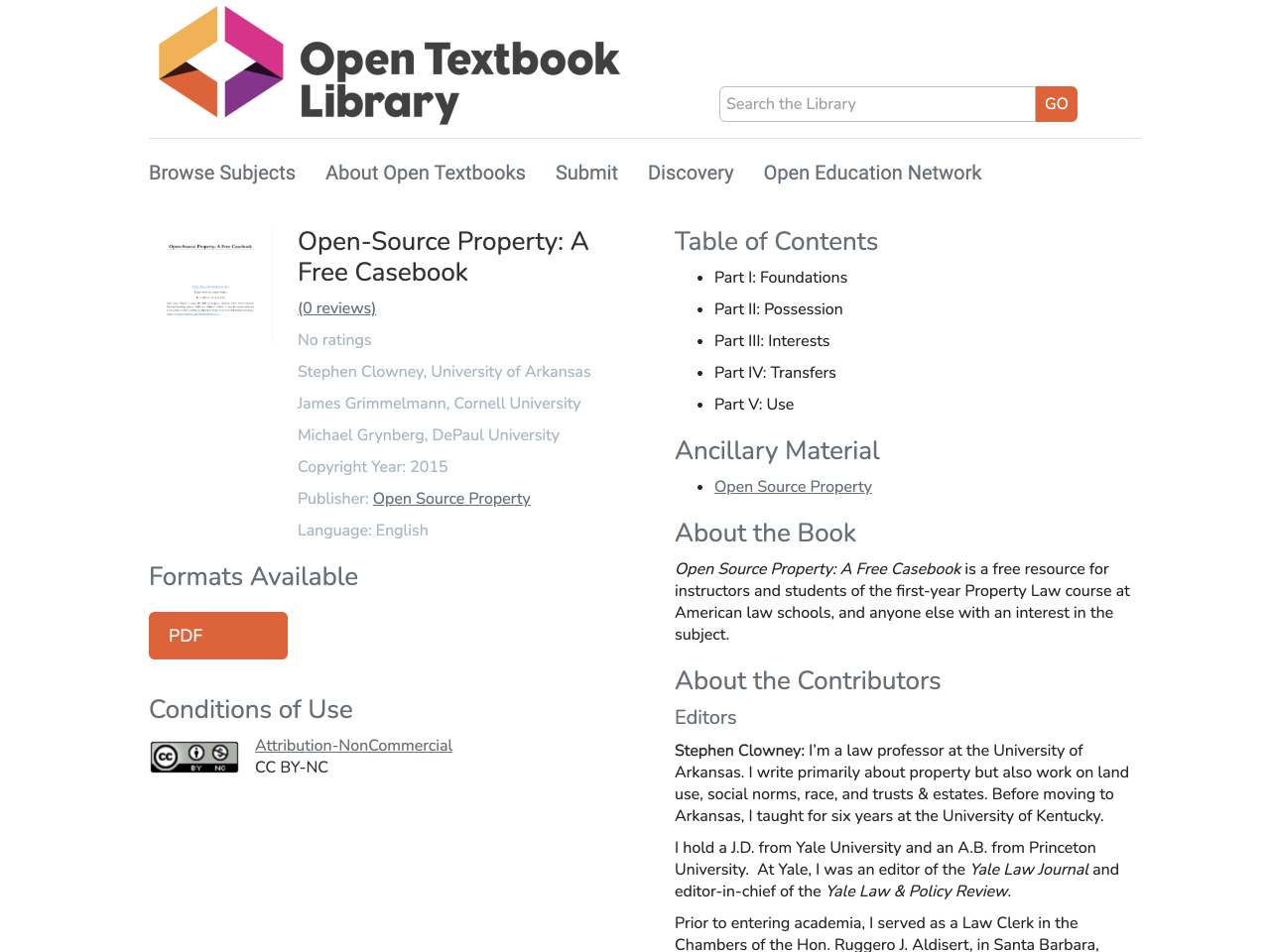 Open-Source Property: A Free Casebook