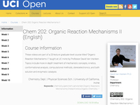 Chem 202: Organic Reaction Mechanisms II