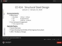 CE 414: Structural Steel Design