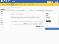 Psych 9C/Psy Beh 11C: Psych Fundamentals