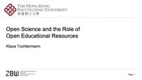 Open Science and the role of Open Educational Resources