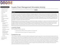 Supply Chain Management Simulation Activity