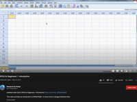 SPSS for Beginners 1: Introduction