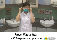 Proper Way to Wear N95 Respirator (cup-shape)