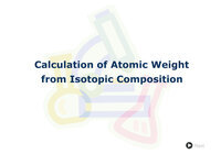 Calculation of Atomic Weight from Isotopic Composition