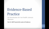 Evidence-based practice for librarians- levels of evidence