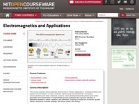 Electromagnetics and Applications