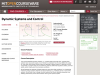 Dynamic Systems and Control