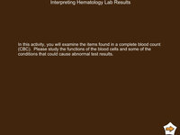 Interpreting Hematology Lab Results