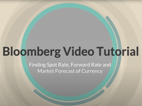 Bloomberg Video Tutorial:  Finding Spot Rate, Forward Rate and Market Forecast of Currency
