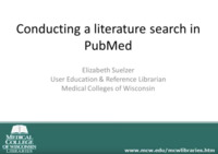 Conducting a literature search using PubMed