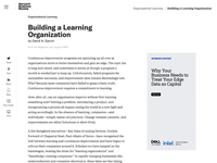 Organizational Learning: Building a Learning Organization