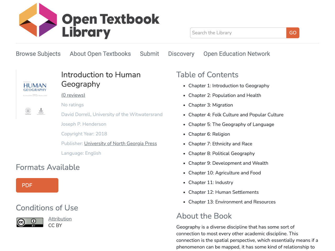 Introduction to Human Geography