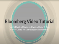 Bloomberg Video Tutorial: Finding Dividend Payment, Dividend Growth Rate, Cost of Capital for Distributed Dividend Model 