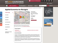 15.024 Applied Economics for Managers | Sloan School of Management