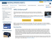 Materials Research Society OnDemand®