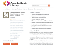 The Information Literacy User's Guide: An Open, Online Textbook