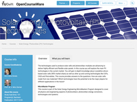 Solar Energy: Photovoltaic (PV) Technologies