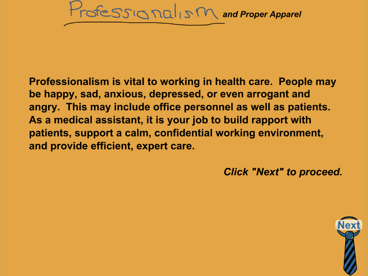 Professionalism and Proper Apparel