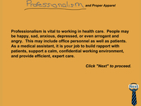 Professionalism and Proper Apparel