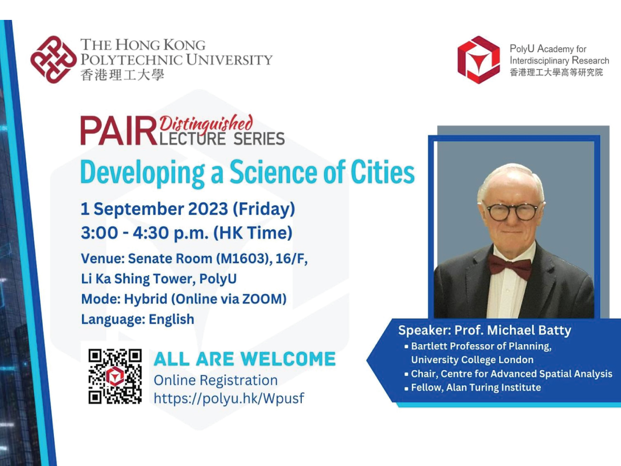 PAIR distinguished lecture series : developing a science of cities