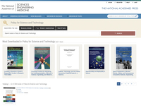 National Academies Press (Policy for Science and Technology)
