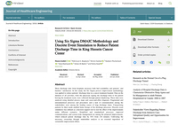 Using Six Sigma DMAIC Methodology and Discrete Event Simulation to Reduce Patient Discharge Time in King Hussein Cancer Center